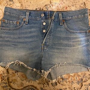 Levi 501 high waist Jean shorts